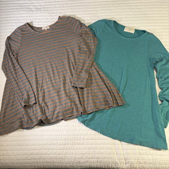 Anthropologie Puella Women's Striped Knit Swing Tops , size Medium - Picture 1 of 8